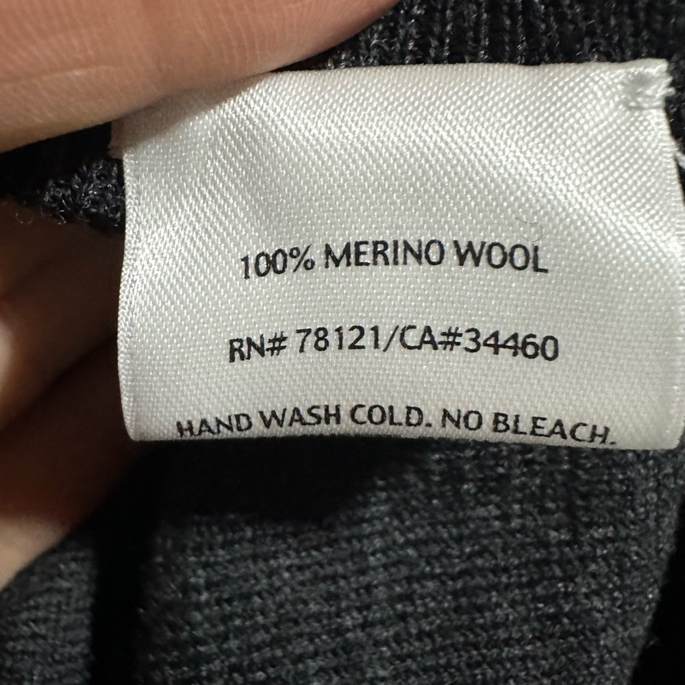 Eileen Fisher Merino Wool Draped Waterfall Charcoal Gray Sweater Vest Cardigan S - Picture 5 of 6